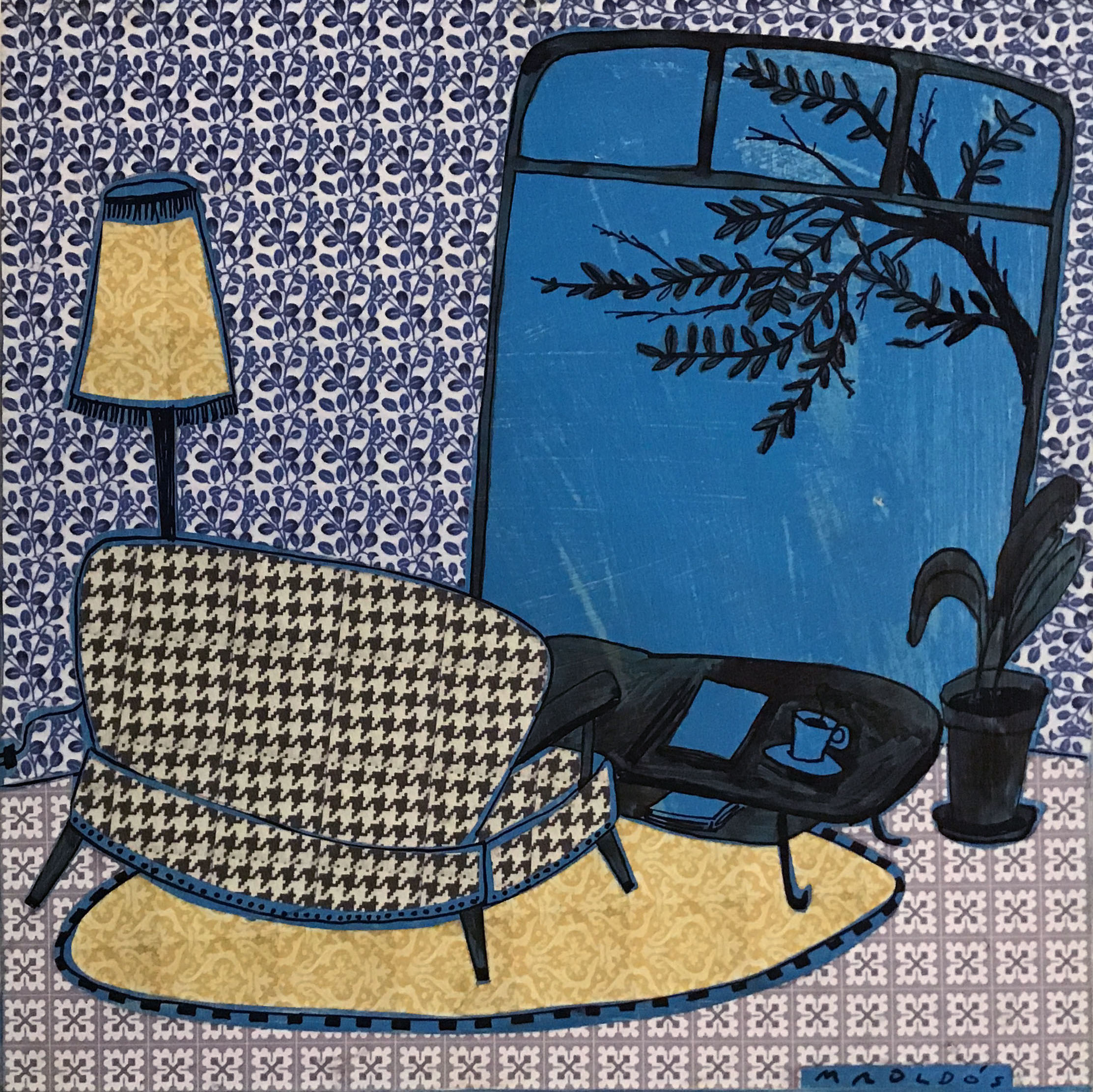 Finestral blau- Blue window- Montse Roldós